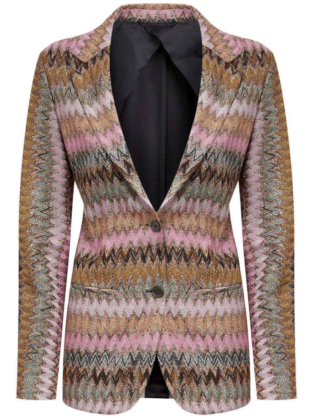 Chevron-Knit Blazer