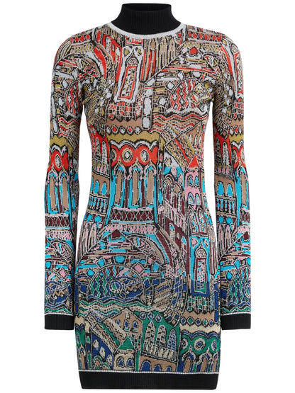 Jacquard Mini Dress
