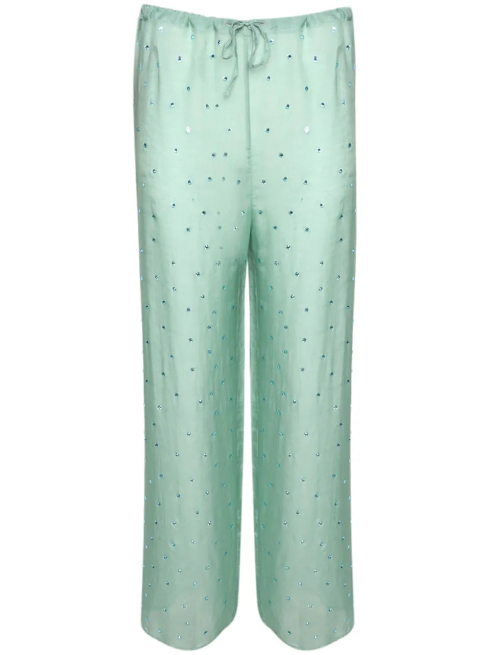 Gem Pants Embellished Straight-Leg Trousers