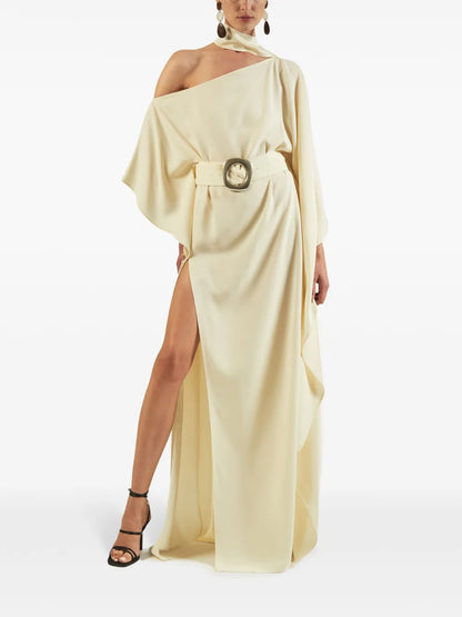 Taylor Belted Crepe Kaftan