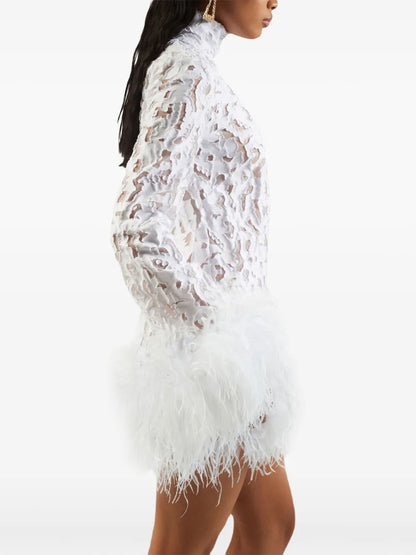 Gina Gina Gina Feather-Trim Minidress