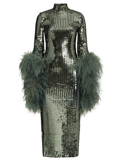 Del Rio Disco Sequinned Midi Dress