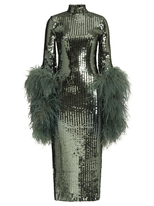 Del Rio Disco Sequinned Midi Dress