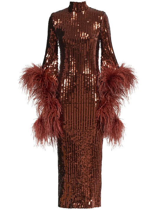 Del Rio Disco Sequinned Midi Dress