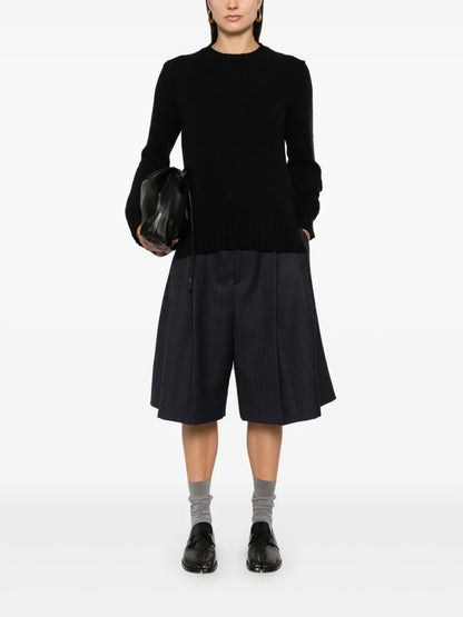 Ribbed-Trim Sweater