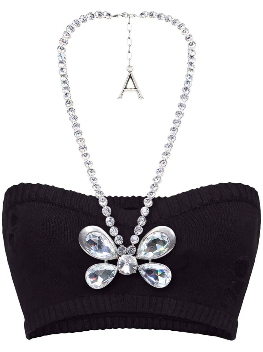 Crystal Butterfly Knitted Bandeau