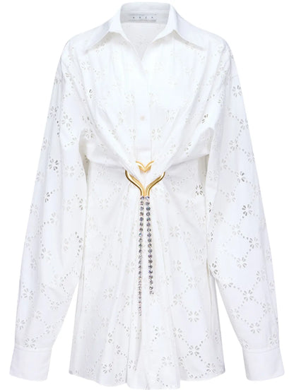 Broderie Anglaise Shirt Dress