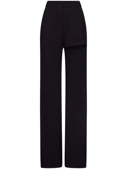 Asymmetric Slit Trousers