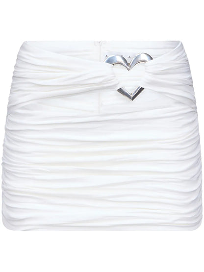 Cut-Out Ruched Miniskirt