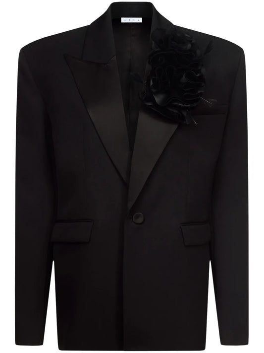 Flower Corsage Oversized Blazer