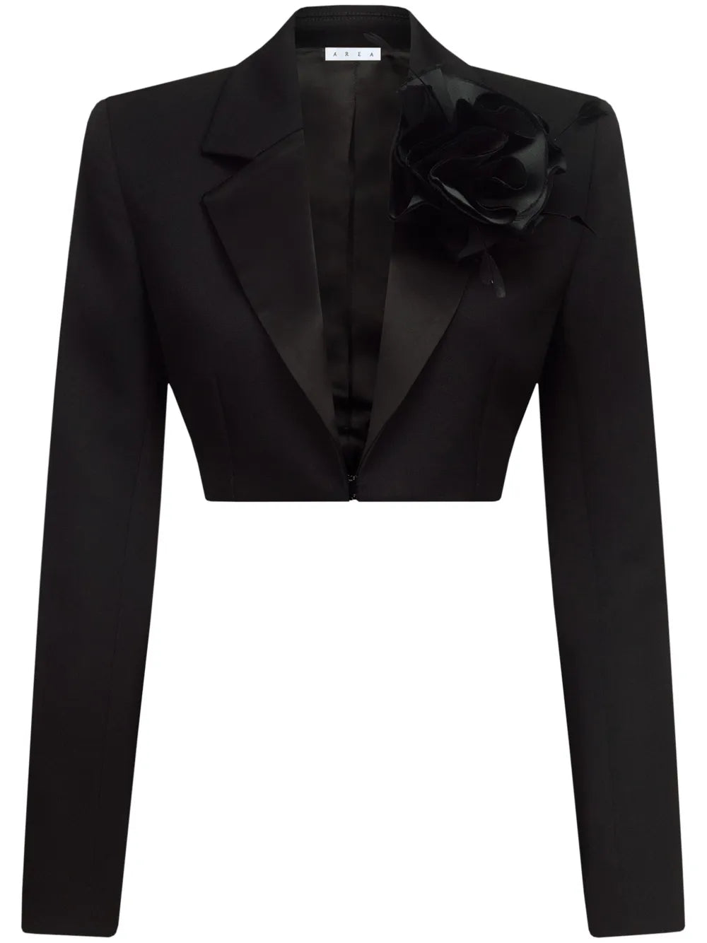 Flower Corsage Cropped Blazer