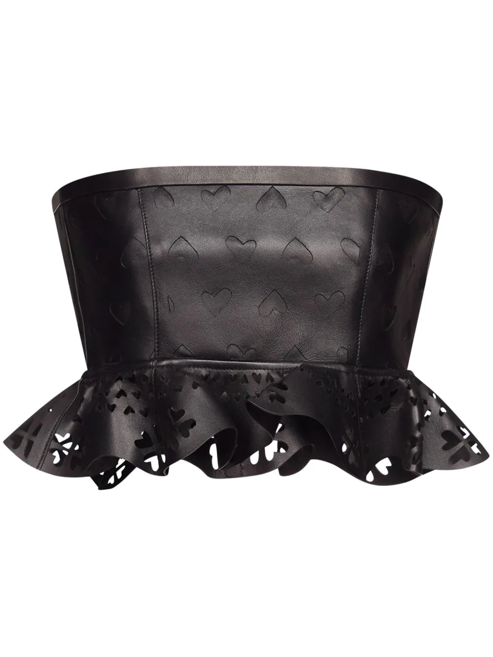 Laser-Cut Leather Heart Bandeau