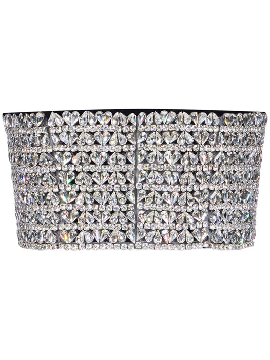 Embroidered Crystal Heart Bandeau