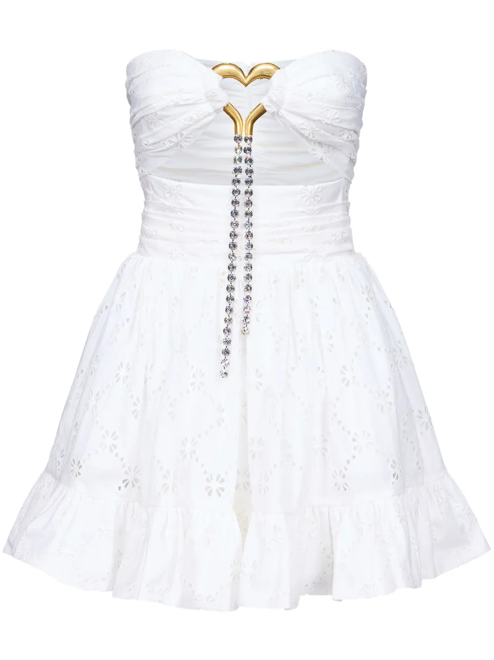 Heart-Ring Lace Mini Dress