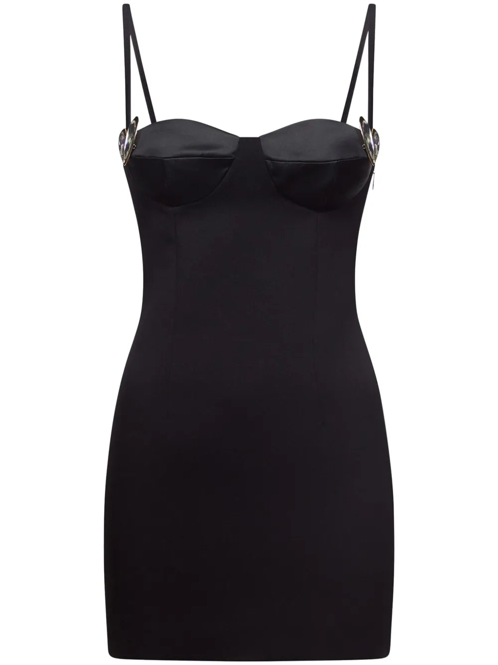 Heart-Motif Twill Mini Dress