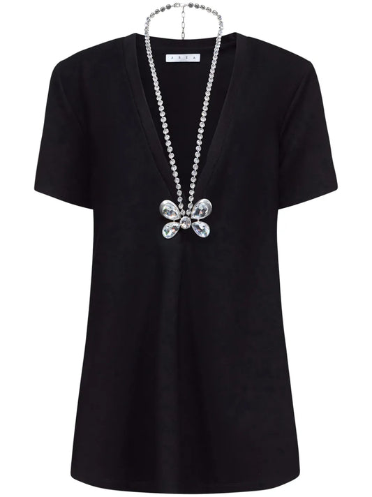 Butterfly-Charm Shirt Dress
