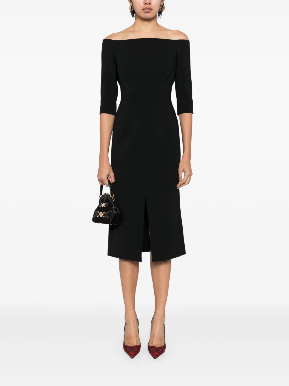 Off-Shoulder Midi Dress