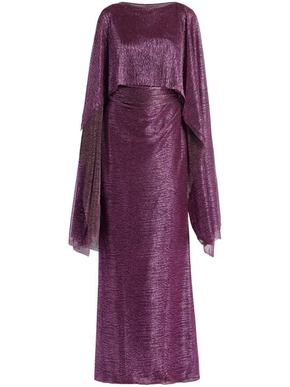 Cape-Design Maxi Dress