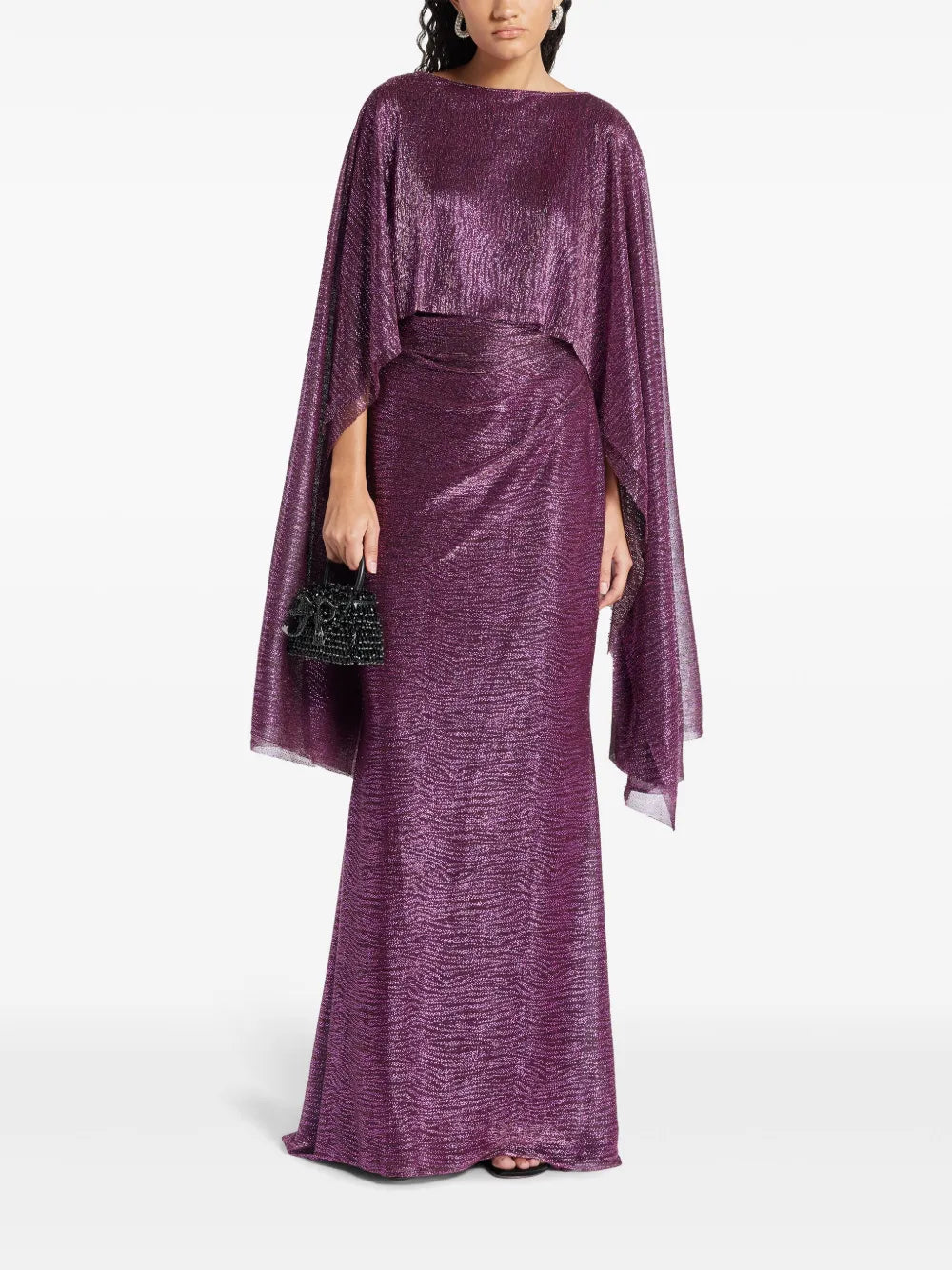 Cape-Design Maxi Dress