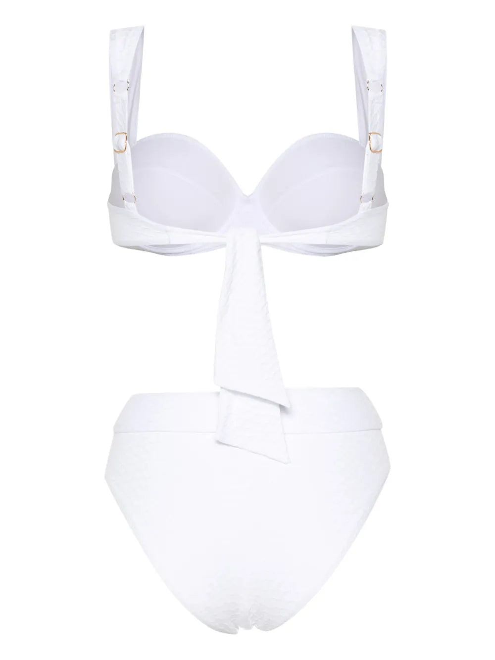 Nikki Snakeskin-Effect Bikini Set