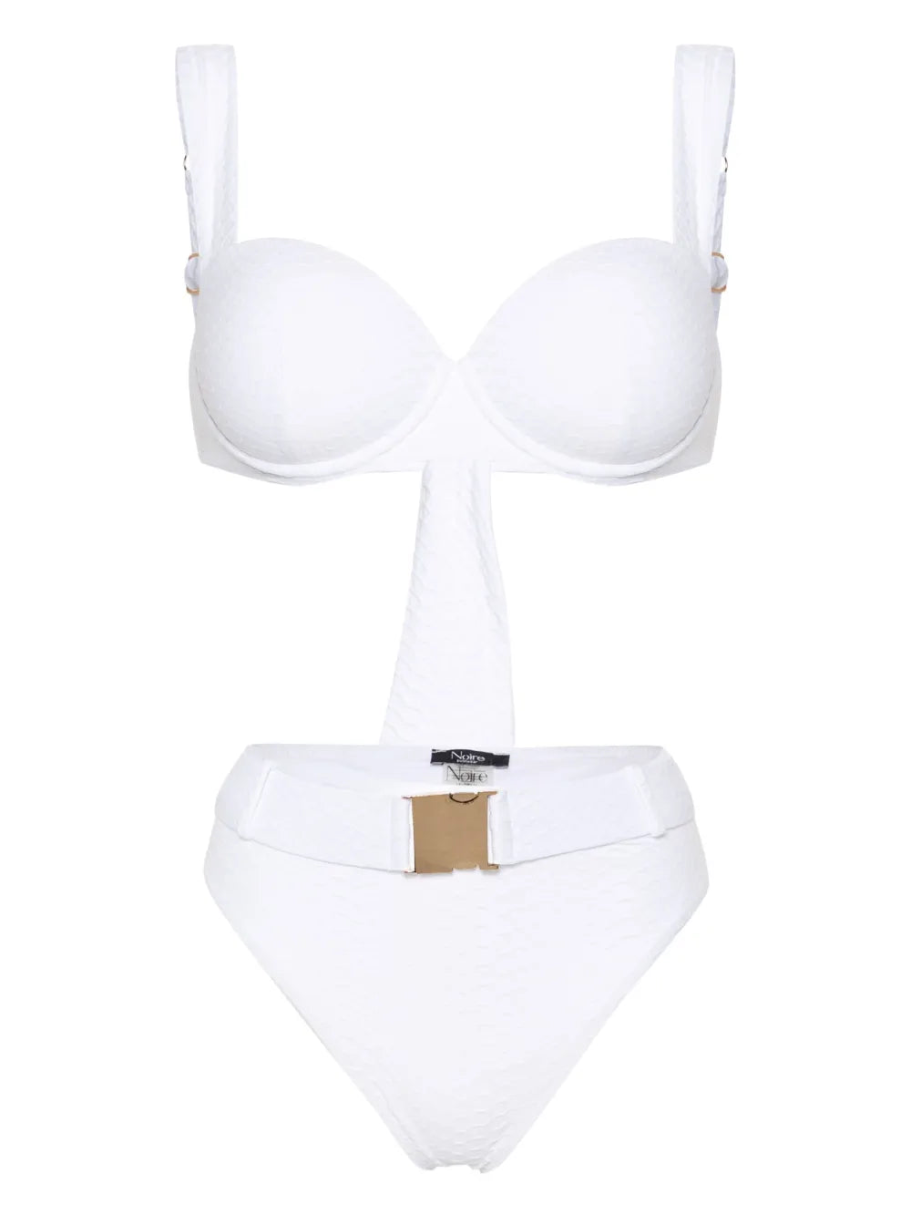 Nikki Snakeskin-Effect Bikini Set