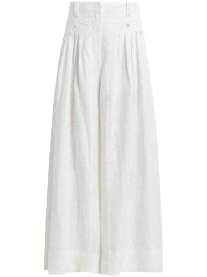 Pleated Linen Trousers