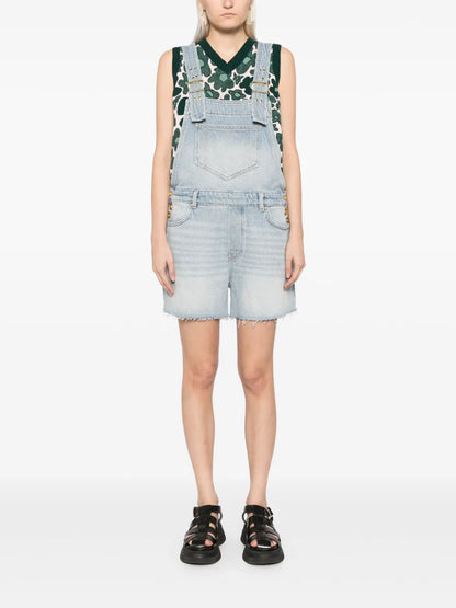 Whiskered Denim Playsuit