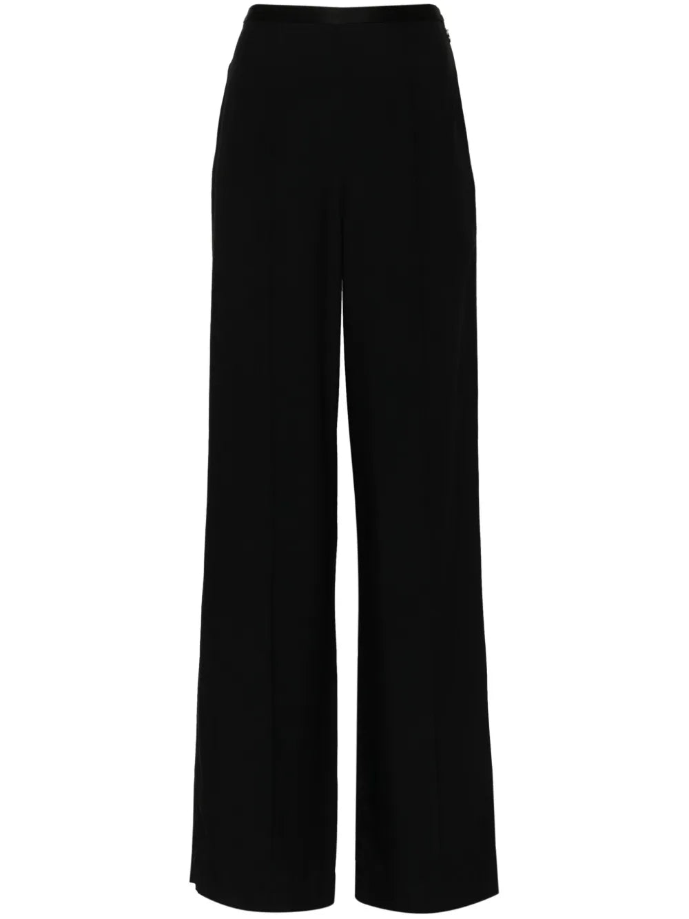High-Waisted Crepe Palazzo Pants