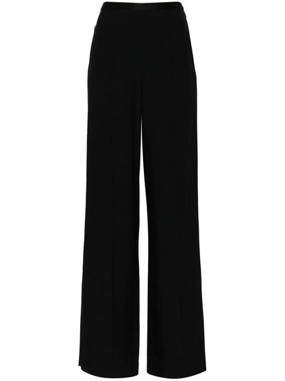 High-Waisted Crepe Palazzo Pants