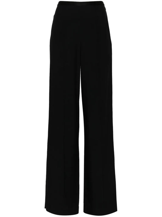 High-Waisted Crepe Palazzo Pants