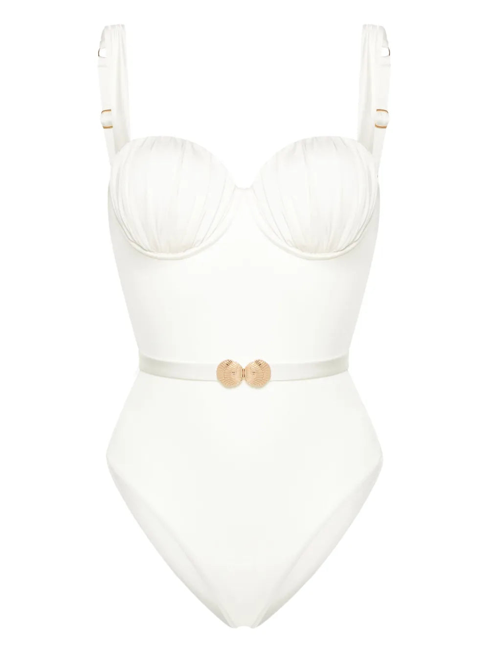 Belted Ruched Balconette Swimsuit