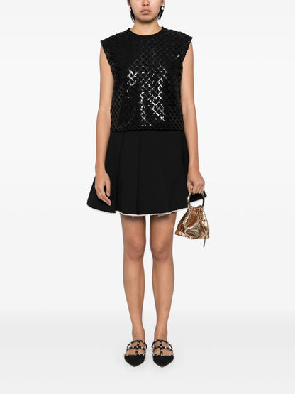 Sequin-Embelished Tank Top