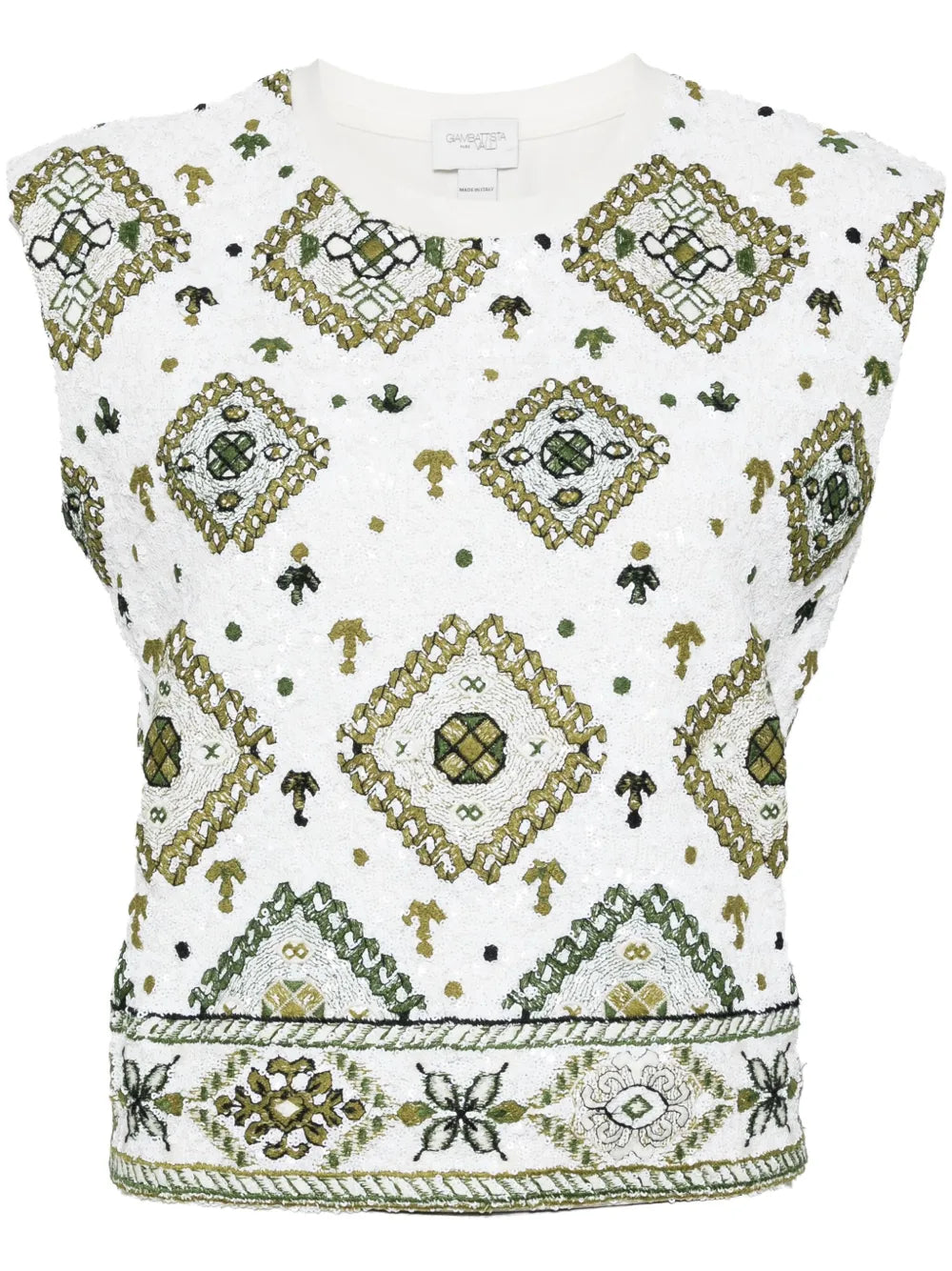 Sequin-Embelished Tank Top