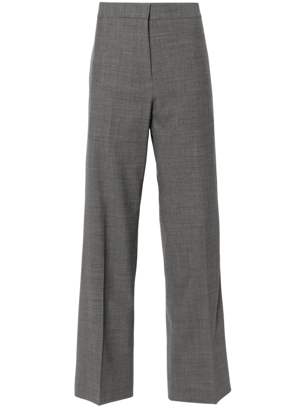 Pressed Crease Straight-Leg Trousers