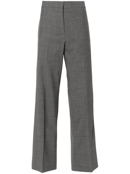 Pressed Crease Straight-Leg Trousers