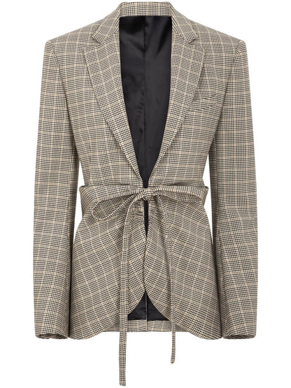 Plaid Check Fitted Jacket