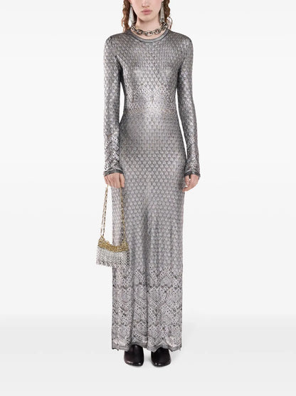 Metallic Knitted Maxi Dress