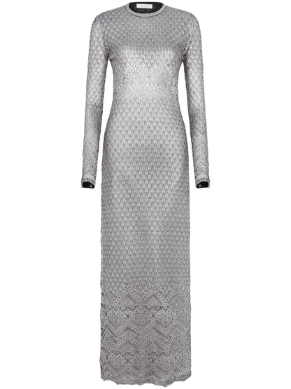 Metallic Knitted Maxi Dress