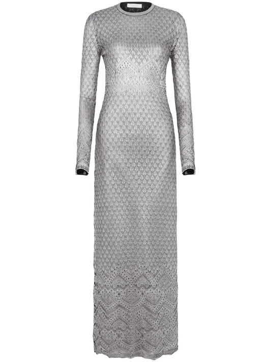 Metallic Knitted Maxi Dress