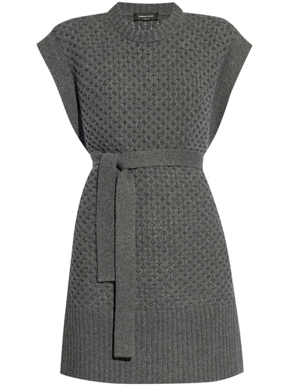 Tied Waist Knit Vest