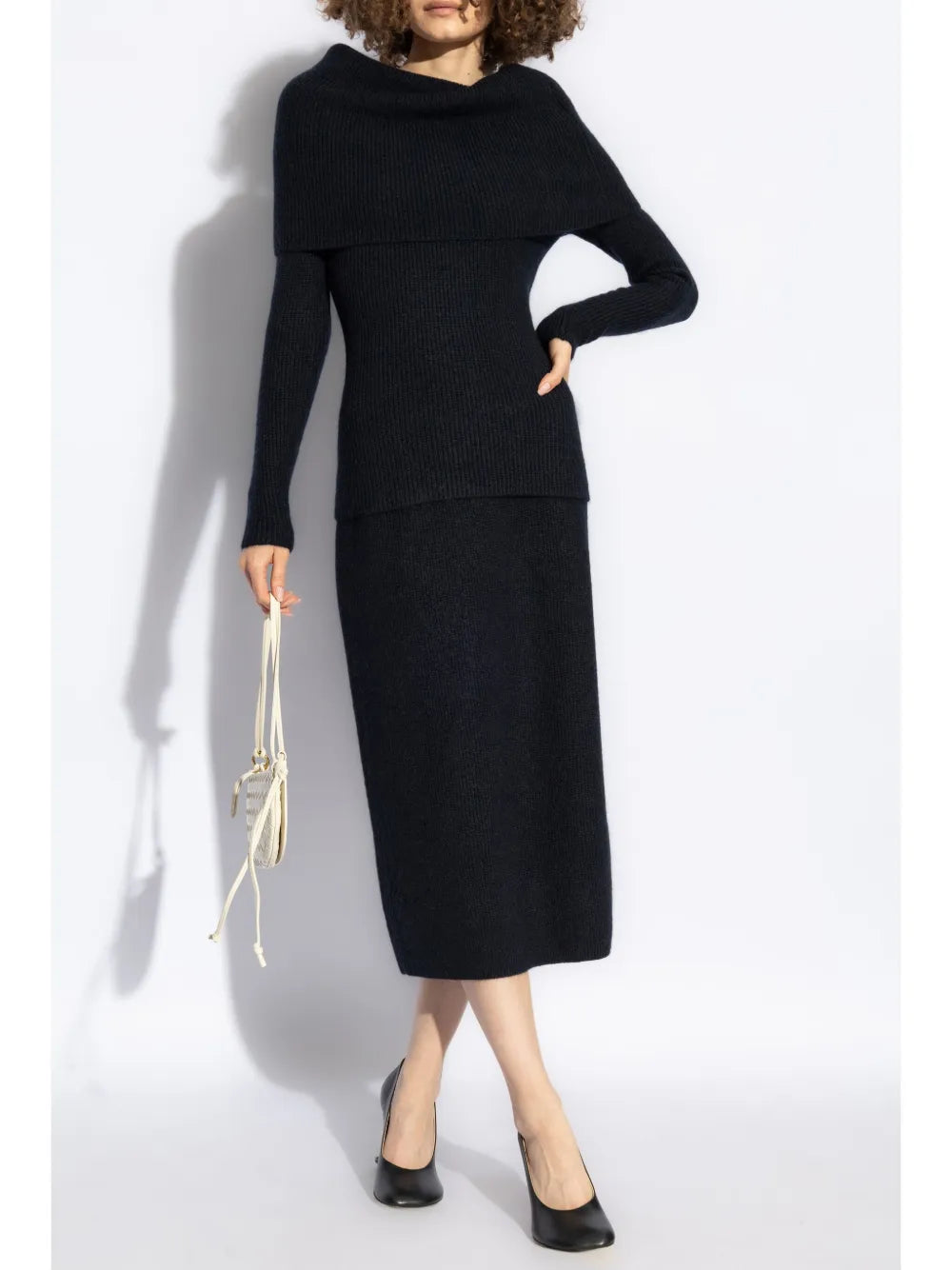 Off-Shoulder Ribbed Sweater