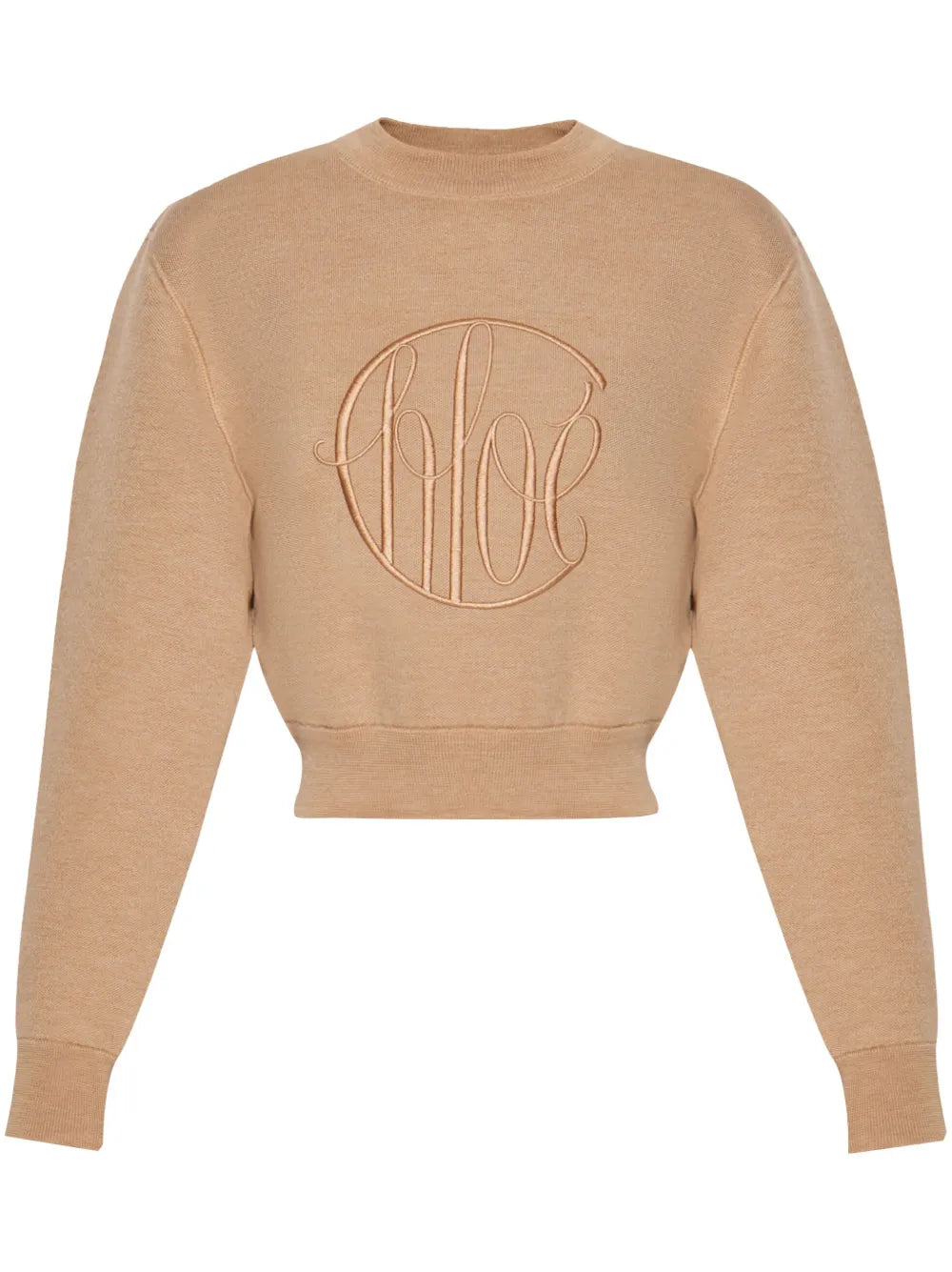 Embroidered-Logo Wool Jumper