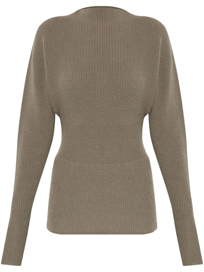 Ribbed-Knit Wool Jumper