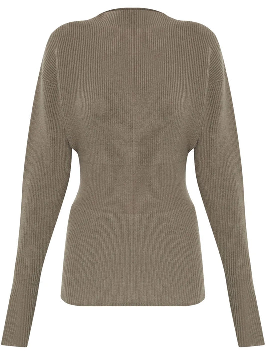 Ribbed-Knit Wool Jumper