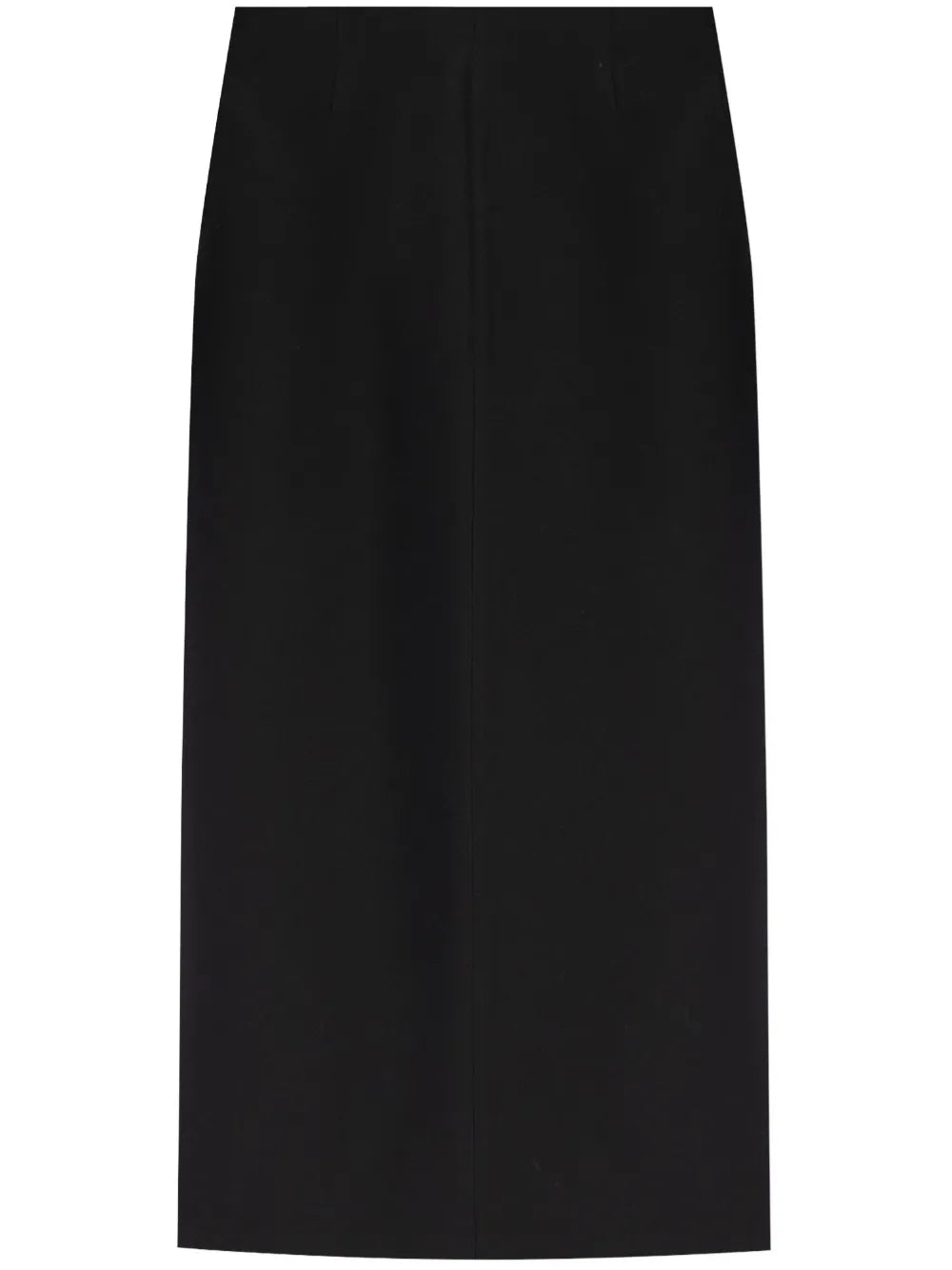 Rear-Slit Mid-Rise Maxi Skirt