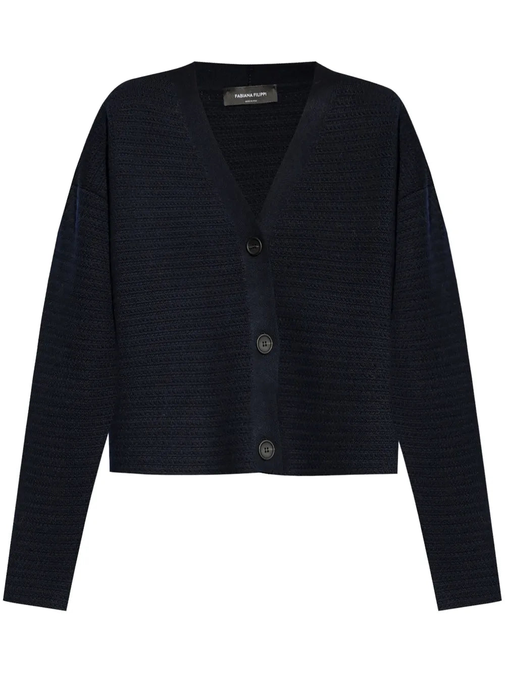 Buttoned Long-Sleeve Cardigan