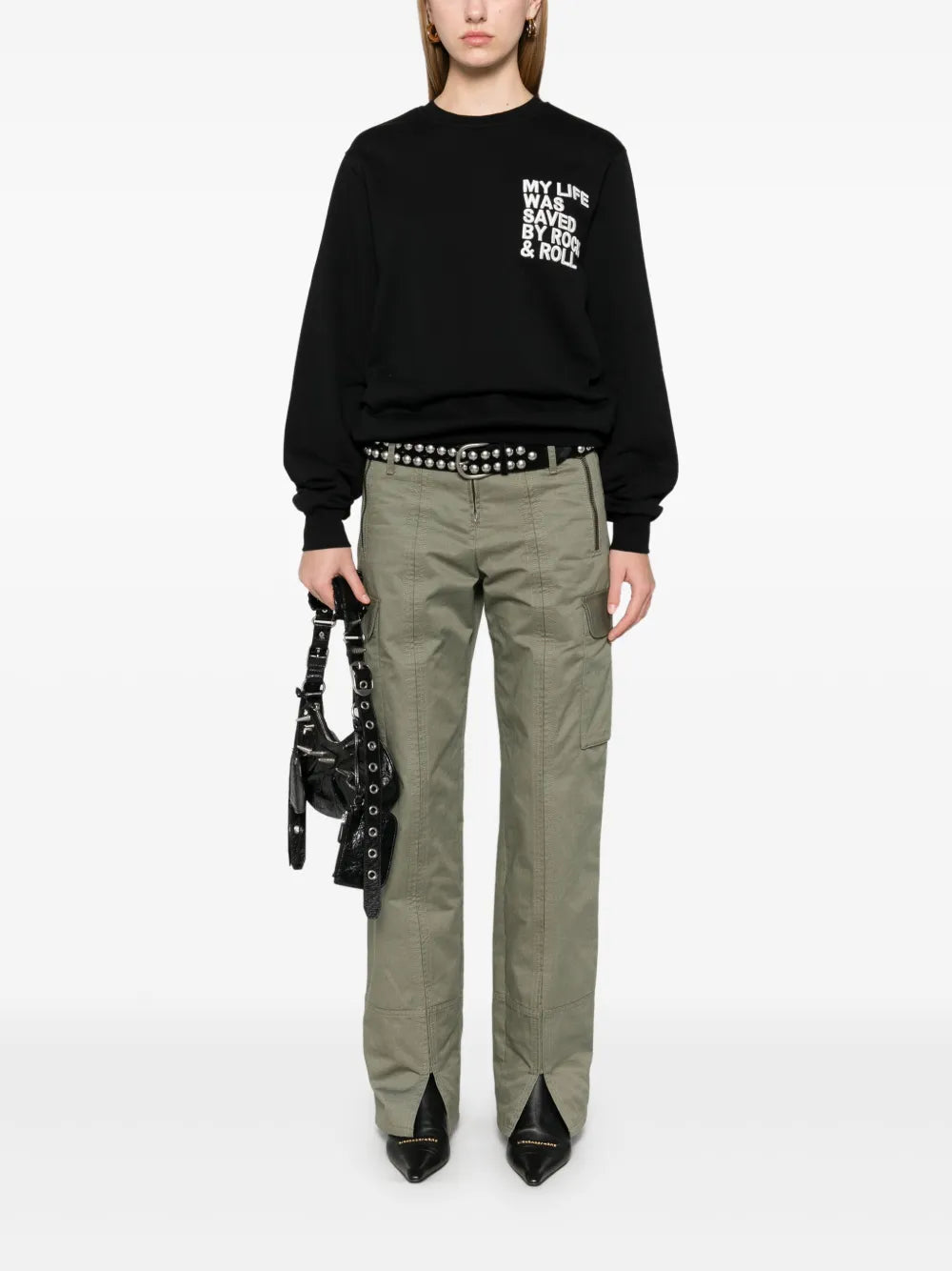 Text-Embroidered Sweatshirt