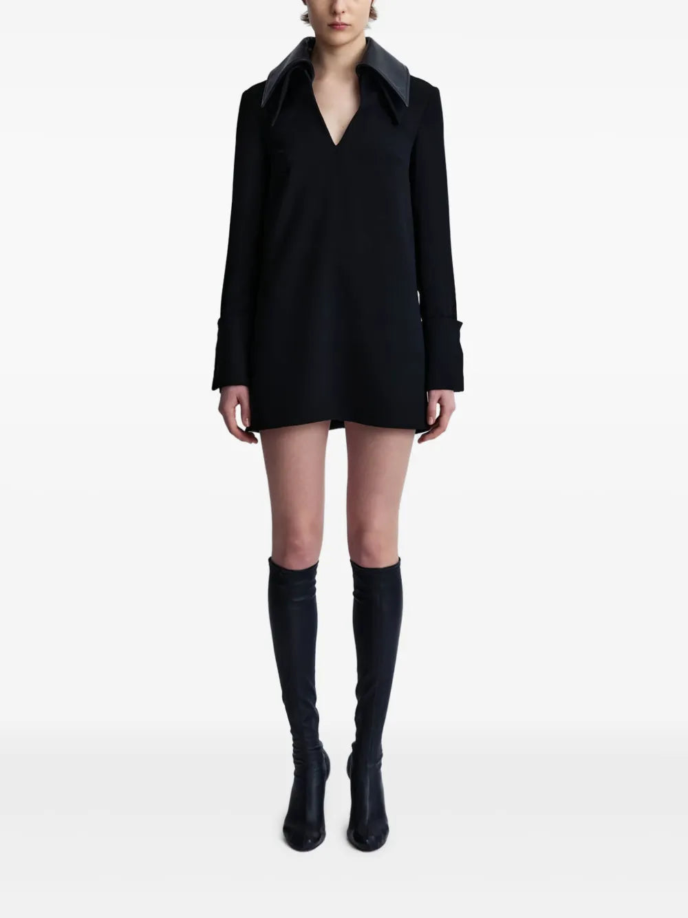 Dante Contrast-Collar Minidress