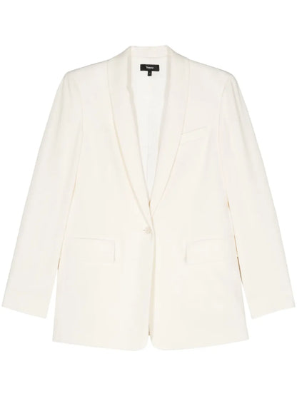 Crepe Single-Breasted Blazer