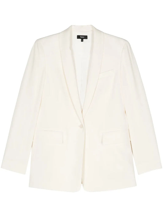 Crepe Single-Breasted Blazer